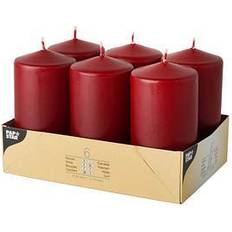 Rouge Bougies LED Papstar Bougies Cylindriques Ø 60 mm 115 mm Bordeaux Bougie LED