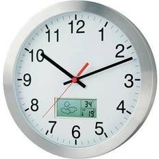 Wanduhr Funkuhr Alu.mattsilber Wall Clock