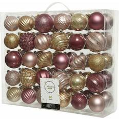 Interieur Details Kaemingk Decoris Kerstballenset 6 en 7 cm Roze en Bruin