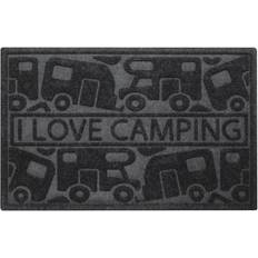 Dørmåtte -I love camping¦ Sort, Grå