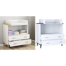 Landos Puslebord 2 Skuffer 1 Hylde Hvid