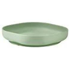 Silicone Assiettes et Bols Beaba BÉABA, Assiette Ventouse pour Enfant, 100% silicone, matière douce et resistante, Adhère table/tablette chaise haute, Languette permettant de soulever l’assiette, Compatible micro-onde, Vert Sauge