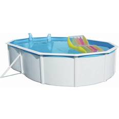 Aufblasbare Pools Steinbach Stahlwandpool Set Nuovo weiß, 640 x 366 x 120 cm