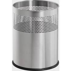 Helit Waste paper bin, stainless steel with perforated