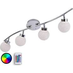 Fjernbetjenede - Transparent Loftlamper Leuchten Direkt Miko LED-loftlampe, 4 lyskilder Loftplafond