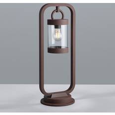 Noir Éclairages sur Poteau Trio Lighting Potelet Sambesi Rouille 1x28w E27 H60 - Marron Bois Bronze Borne de protection