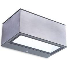 C Plafoniere da Parete Lutec Applique LED Moderno Esterno Gemini Argento 10.5 W Plafoniera da Parete