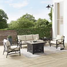 Patio Furniture Crosley Furniture Kaplan Oatmeal Oil Outdoor Lounge Set