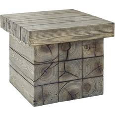 Gray Outdoor Side Tables modway Manteo Wood Rustic