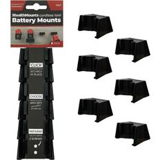 Milwaukee 12 batterier StealthMounts Batteriehalter für Milwaukee M12 schnurlose Batteriehalterungen für Milwaukee 12 V Elektrowerkzeuge 6 Stück schwarze Milwaukee Batterie-Organizer