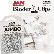 Paper Storage & Desk Organizers Jam Paper & Envelope Office Desk Supplies White 2/Pack 1 Jumbo Clips & 1 Medium Binder Clips