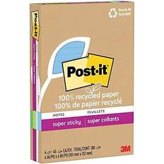 3M 3M 100% Recycled Paper Super Sticky Notes, Oasis