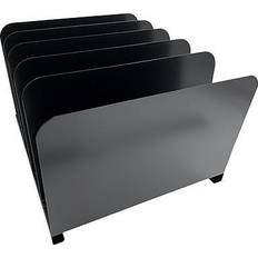 Letter Trays Huron 5-Compartment Steel File Organizer, Black HASZ0145