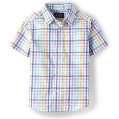 9-12M - Boys Shirts The Children's Place Toddler Boy's Short Sleeve Button Down Shirt - Multi Ging