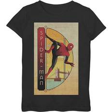 Children's Clothing Fifth Sun Girl Marvel Spider-Man: Far From Home Vintage Poster Graphic Tee Black