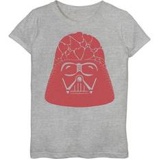 Children's Clothing Fifth Sun Girl's Star Wars Valentine's Day Darth Vader Heart Helmet Child T-Shirt Athletic Heather