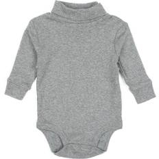 Yellow Bodysuits Children's Clothing Leveret Solid"Turtleneck Bodysuit" (24 Months, Dark Grey)