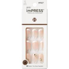 Kiss Kiss imPRESS Press-On Manicure Short Square Fake Nails My Worth