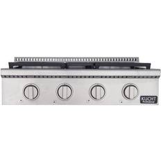 Cheap Gas Ranges Kucht 30" Natural Gas Rangetop with with 4 Sealed Burners Silver