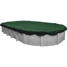 Pools Pool Mate 321224-4-PM Heavy-Duty Winter Oval Above-Ground Cover, 12 x 24-ft, Grass Green