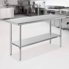 BBQ Side Tables GRIDMANN 60 24 Inch Stainless Steel Table w/ Undershelf NSF Commercial Kitchen Work & Prep