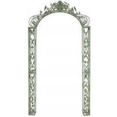 Green Trellises Harper & Willow Traditional Black Iron Scrollwork Floral