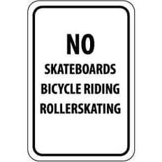 Complete Skateboards NMC National Marker Traffic Warning Signs; No Skateboards Bicycle Riding Roller Skating 18X12 .080 Egp