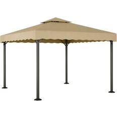 vidaXL Paviljong taupe 3x3