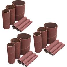 Powertec 4.5 in. Aluminum Oxide Sanding Sleeves for Spindle Sander in 6 Sizes with Assorted Grits 80,120,240 (18-Pack)