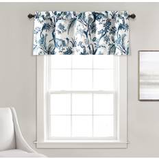 Lush Decor Dolores Light Filtering Window Curtain 18 L x 52 W Blue