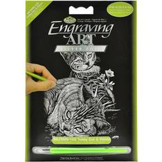 Chat Ensembles de créativité Royal & Langnickel Royal & Langnickel Mini Engraving Art Kits Tabby Cat Kitten silver