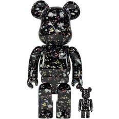 Medicom Toy Bearbricks Set Svart Blommor ONE Size