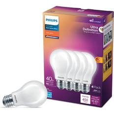 Light Bulbs Philips Ultra Definition LED 60-Watt A19 Light Bulb Frosted Soft White Dimmable E26 Medium Base (4-Pack)