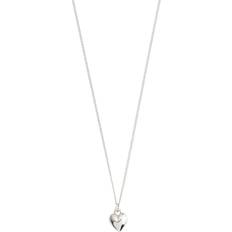 Halsband herr Pilgrim Afroditte Heart Necklace - Silver