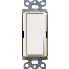 Lutron Switches Lutron Claro 15 Amp 3-Way Rocker Switch with Locator Light, Biscuit