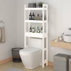 Bois Étagères pour Mixeur vidaXL Etagère De Toilette Blanc 63 x 26 x 171 cm