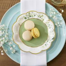 Kate Aspen Botanical Garden 7 in Premium Paper Plates Set of 16