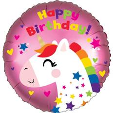 Animale Palloncini Animali & Personaggi Amscan Folienballon "Happy Birthday Einhorn" (5)