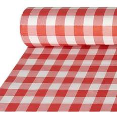 Papstar Nappe damassée 50 m x 1 m rouge "Vichy Karo" (Carton)