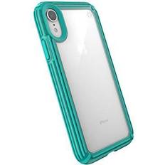 Mobile Phone Cases Speck Products Presidio V-Grip iPhone XR Case, Clear/Caribbean Blue