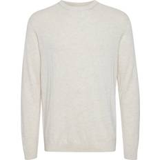 Solid Strikpullover størrelse Sand til Herrer