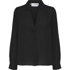 Selected Chemisiers Selected FEMME SLFLINA LS TOP BLACK Black