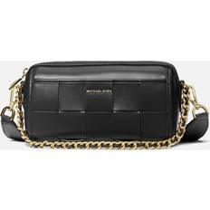 Michael Kors Noir Sacs Michael Kors Jet Set Small Barrel Leather Bag - Black