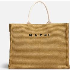 Multicolor Bolsos de compras Marni Large Raffia Tote Bag