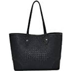 Frye Melissa Basket Woven Shopper, Black