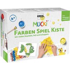 Peintures pour les doigts Kreul Fingerfarbe MUCKI, Farben Spiel Kiste Set