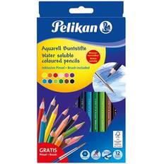 Rød Akvarelpenne Pelikan 12 Col Pencils Aquarell 12 stk