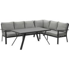 Grijs Loungesets voor Buiten Senja Lounge Dining Set 3-Delig Links