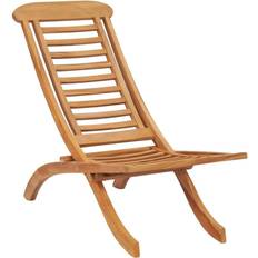 Teck Chaises de Jardin vidaXL Chaise De Jardin Pliable 50x90x69 cm Bois De Teck Massif - Marron