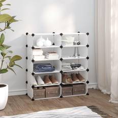 vidaXL transparent 84x32x88,5 PP Skoställ